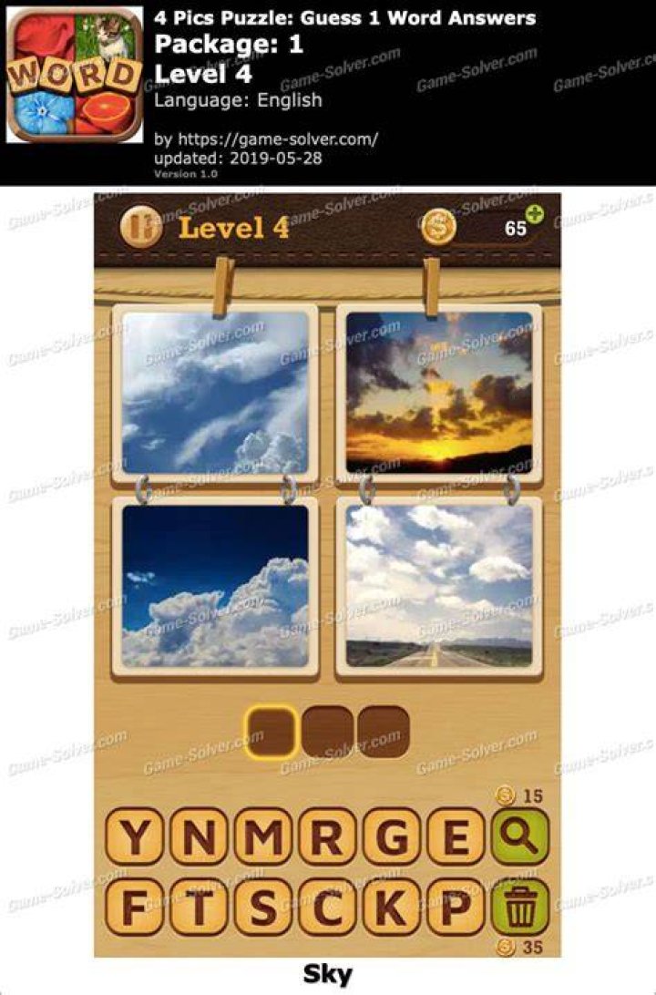 4 Pics Puzzle Guess 1 Word Package 19 Level 47 Answers