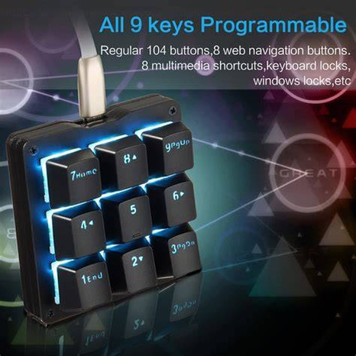 9 key on keyboard.