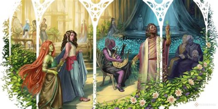 A Dungeons & Dragons elf hero with bird companion
