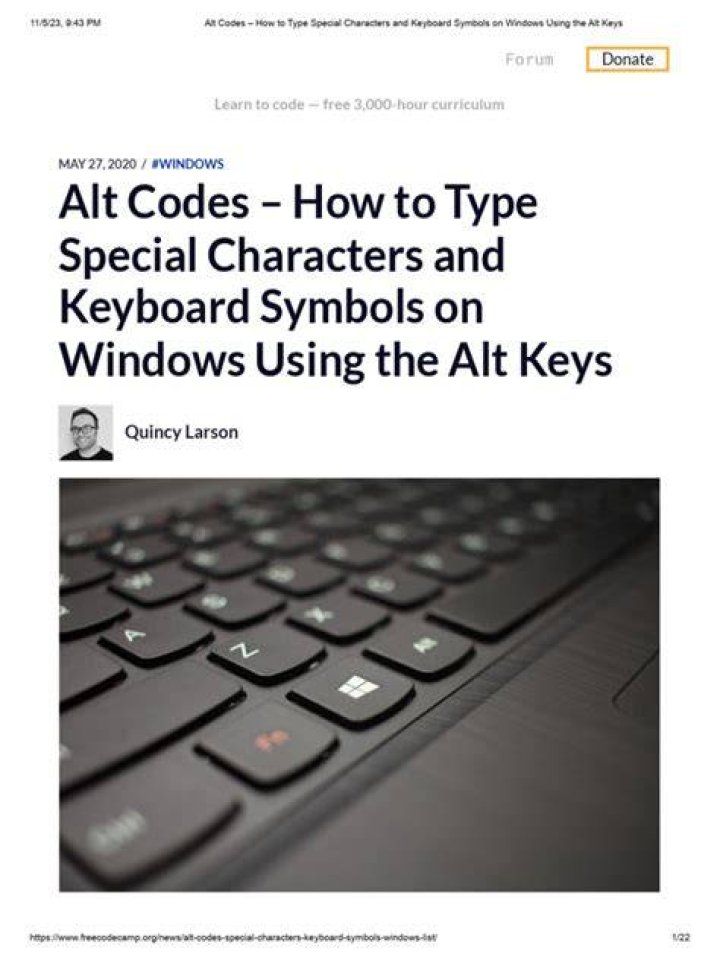 Alt key on Keyboard.