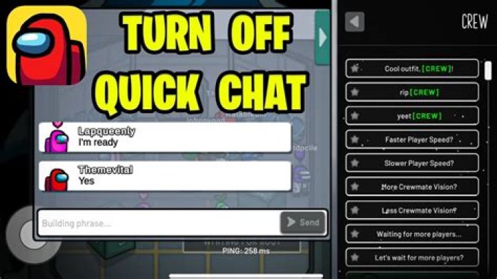 among us quick chat free chat