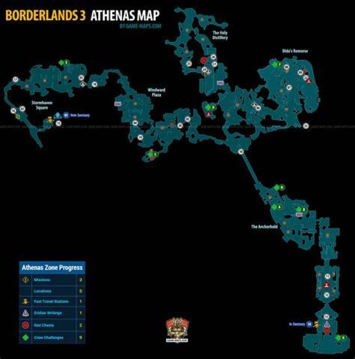 Athenas Map for Borderlands 3
