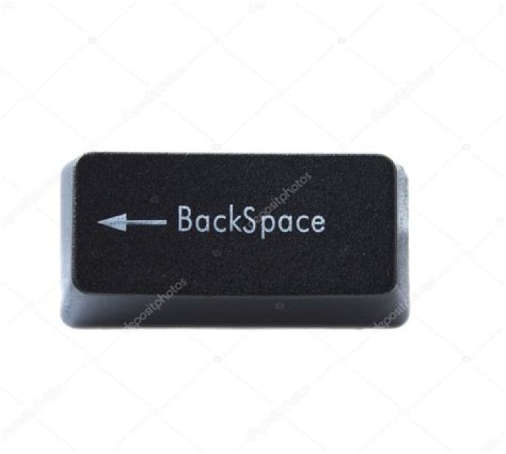 Backspace key on keyboard.