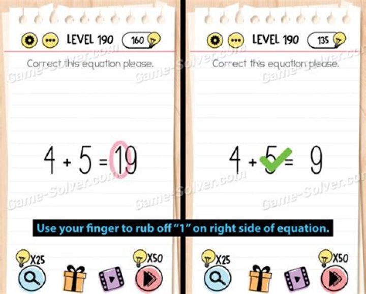 Brain Test Level 190 Answers Brain Test Level 190 Answers