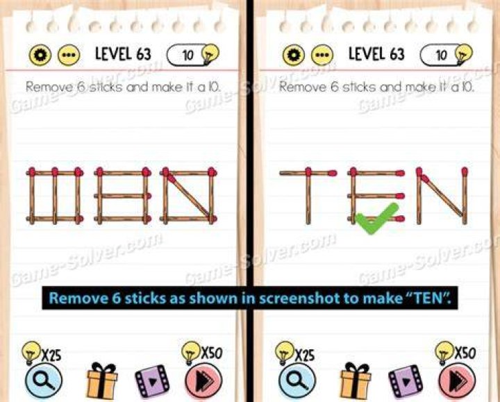 Brain Test Level 63 Answers Brain Test Level 63 Answers