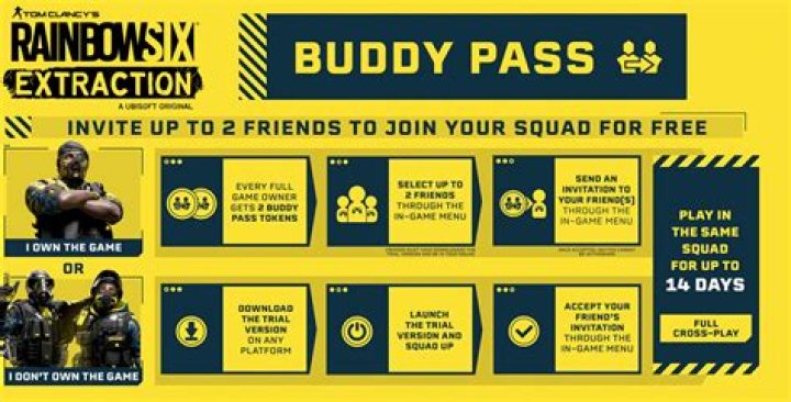 buddy pass rainbow six extraction