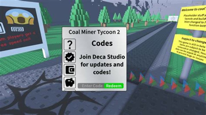 Coal Miner Tycoon 2 codes page