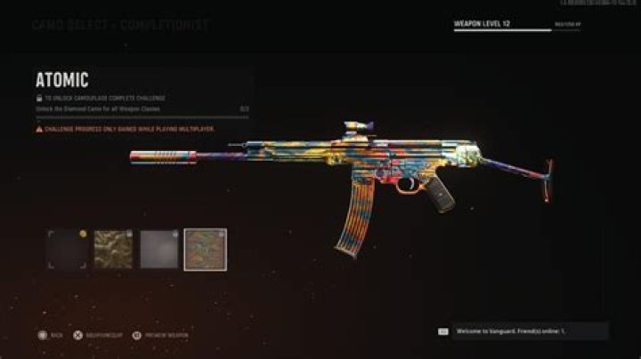 cod vanguard atomic camo glitch