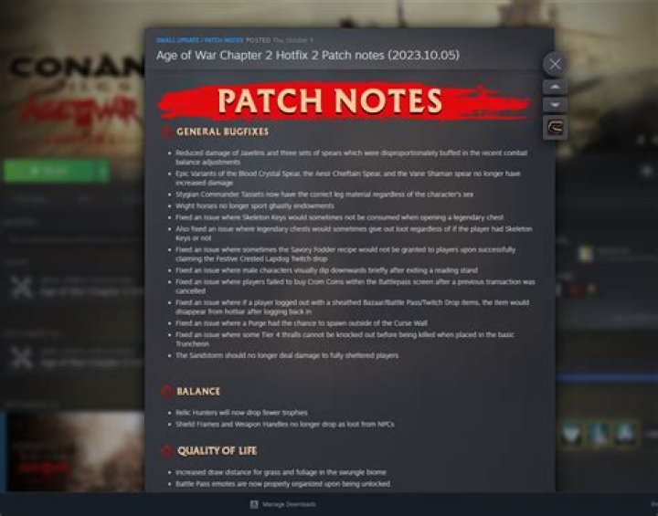 
Conan Exiles Update 1.66 Patch Notes