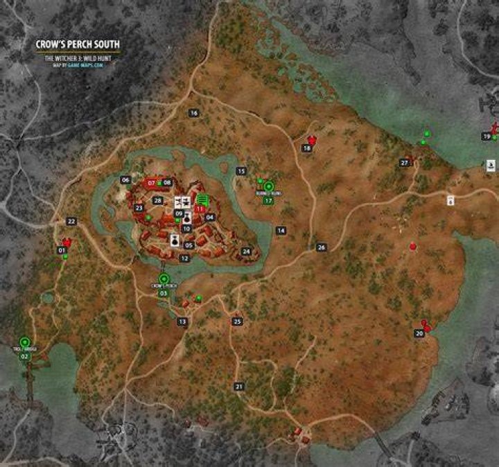 Crow's Perch North Map - The Witcher 3