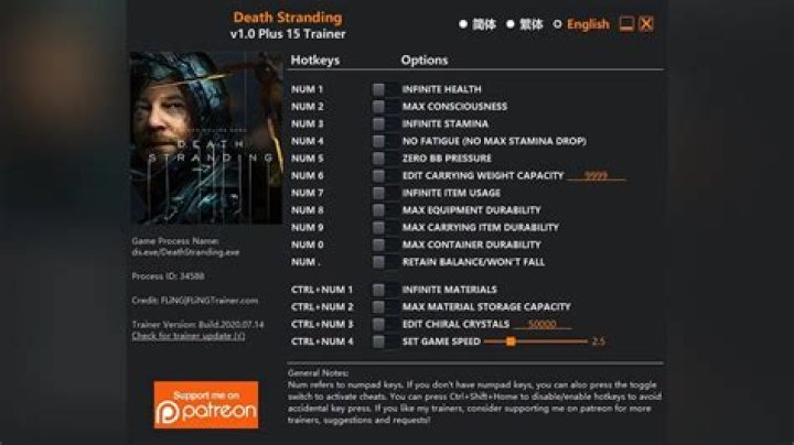 Death Stranding Trainer PC Download