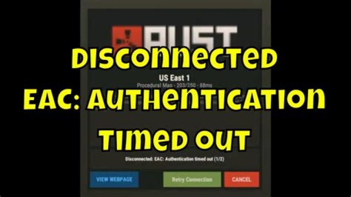 Disconnected EAC Authentication Timed Out