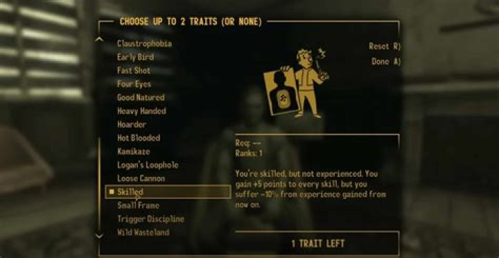 Fallout: New Vegas – Skilled Trait Exploit (195 Free Skill Points)