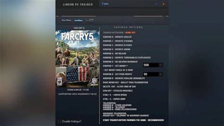 Far Cry 5 Cheats & Codes: PC & Xbox