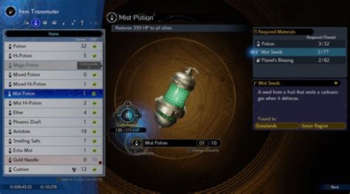 FF7 Remake Unlock High Potion