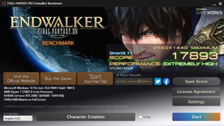 Final Fantasy XIV Endwalker Benchmark Requirements