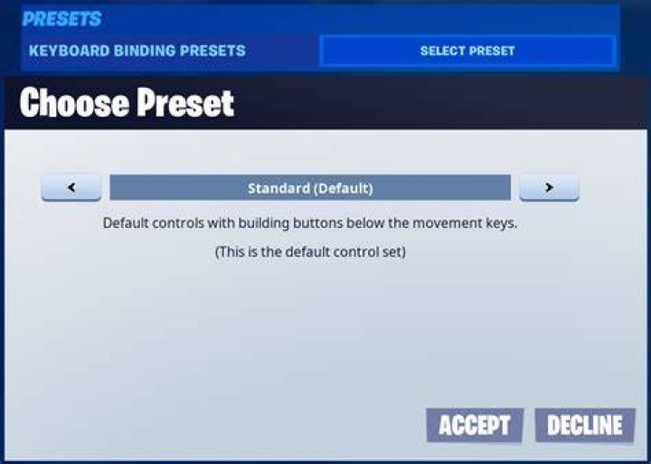 Fortnite keybinds reset