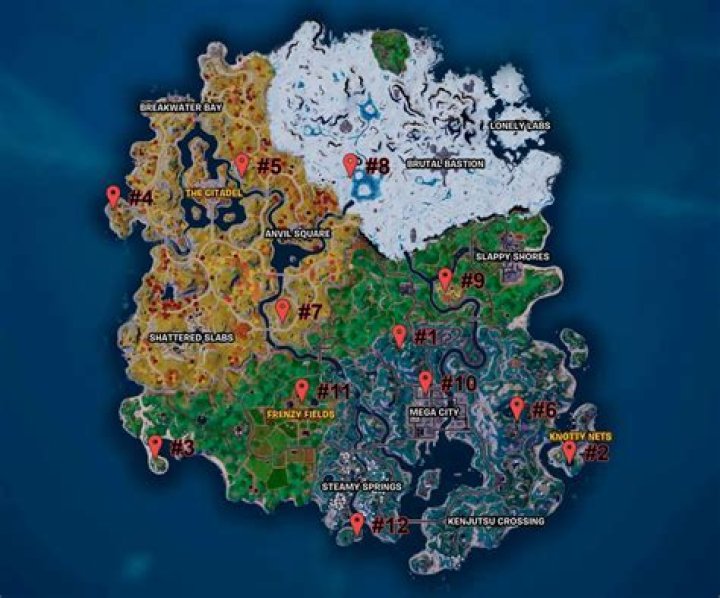 Fortnite map to the location of Wolverine's Trophy
