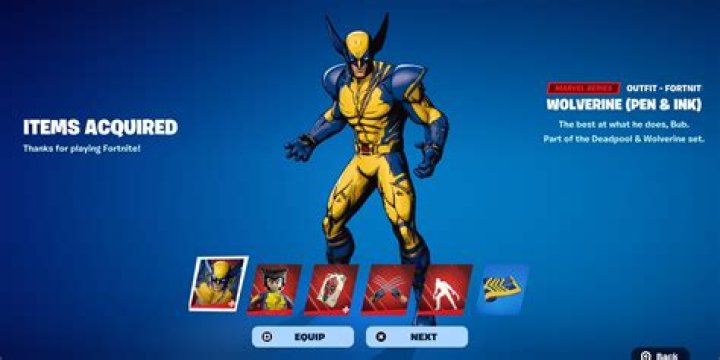 Fortnite Wolverine's Trophy in-game