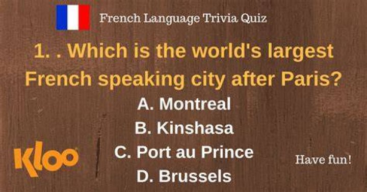 French Language Trivia Image