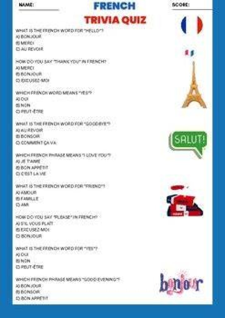 General French Trivia Image
