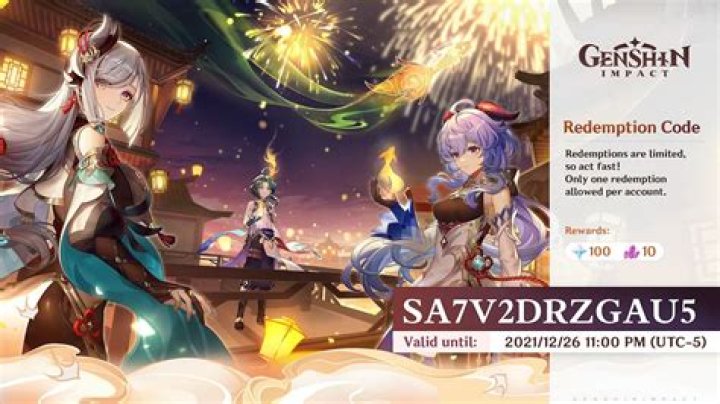 
Genshin Impact 2.4 Livestream Codes