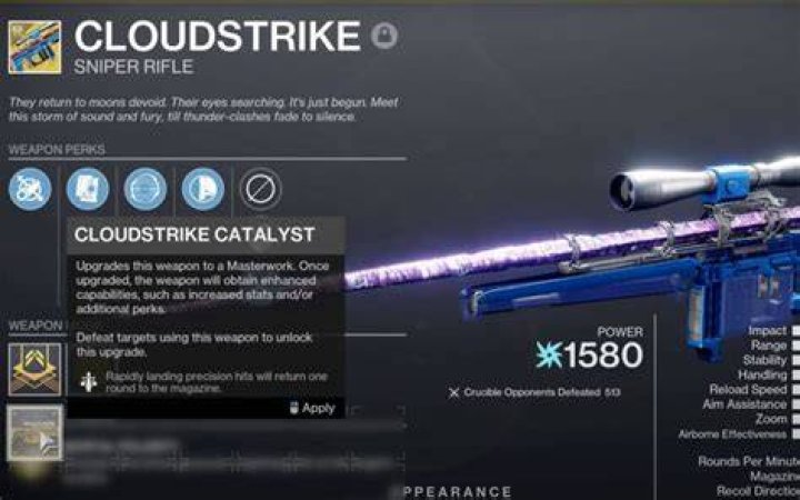 How to get the Cloudstrike Catalyst in Destiny 2