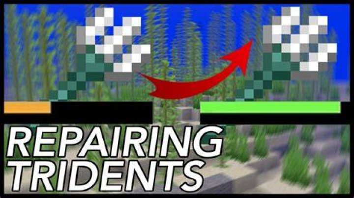 how to repair a trident in minecraft