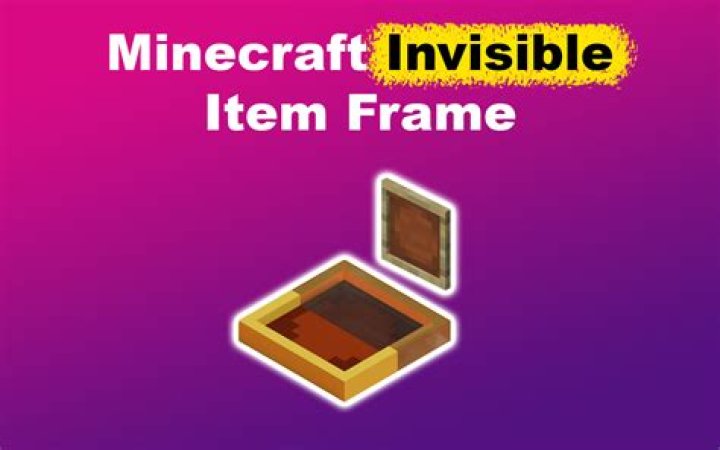 Invisible Item Frame Command In Minecraft
