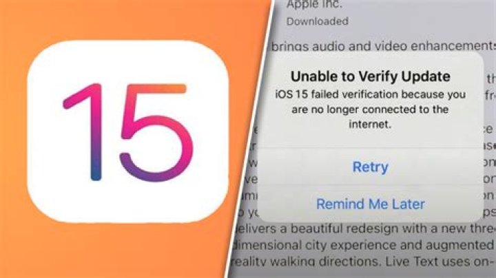iOS 15 failed verification error fix: Unable to verify update?