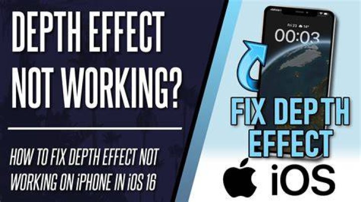 iPhone Depth Effect Not Working for Wallpapers Fix (iOS 16)