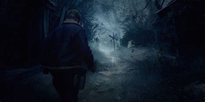 Leon walking through a forest in resident evil 4