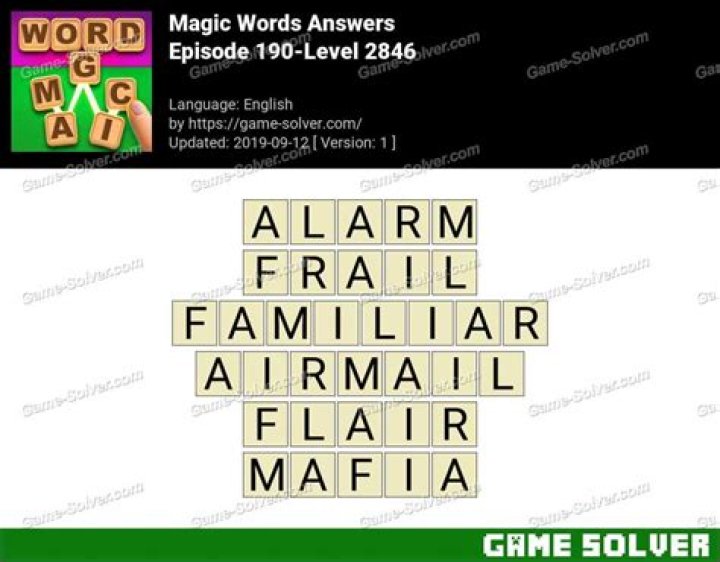 Magic Words Episode 190-Level 2846 Magic Words Episode 190-Level 2846