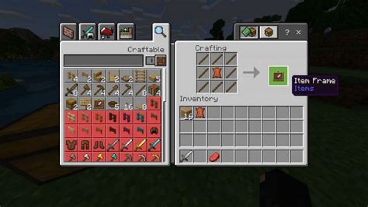 minecraft item frame recipe