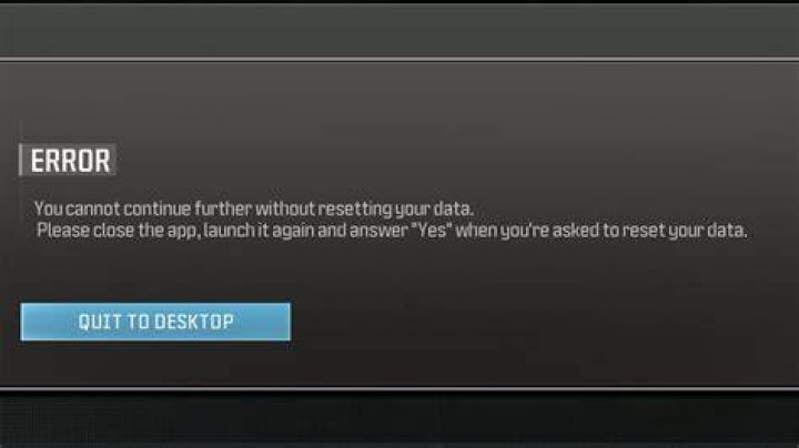 MW3 Warzone You Cannot Continue Further Without Resetting Your Data Error Fix