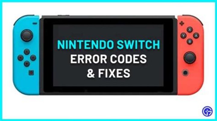 Nintendo Switch Error Codes List and fix