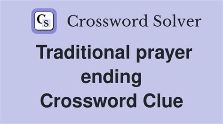 Prayer ending – Crossword Clue