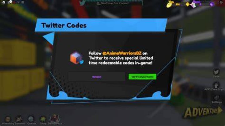 Roblox Anime Warriors codes - Gamepur