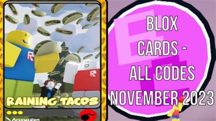 Roblox Blox Cards Codes