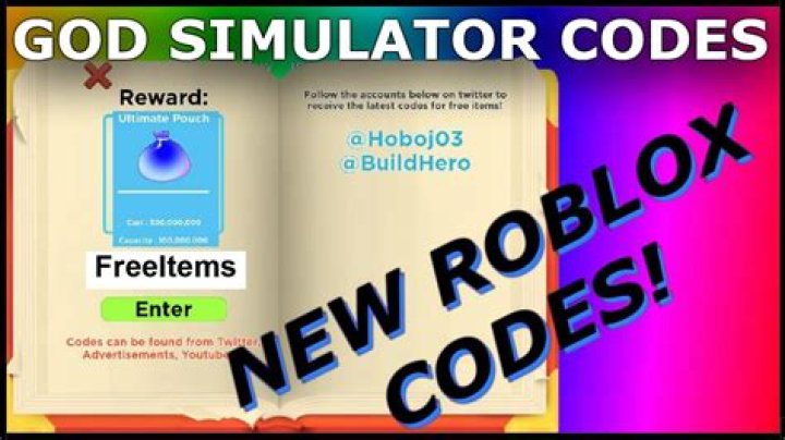 Roblox God Simulator 2 Codes
