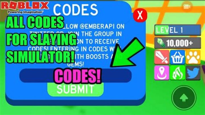Roblox Slaying Simulator Codes