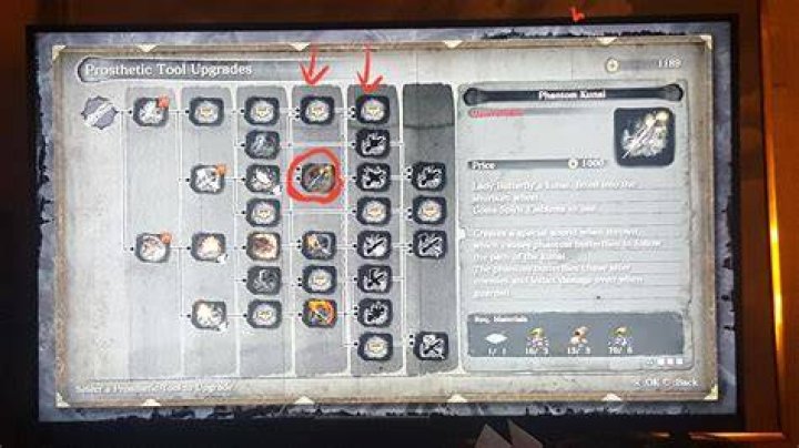 Sekiro How to Upgrade Prosthetic