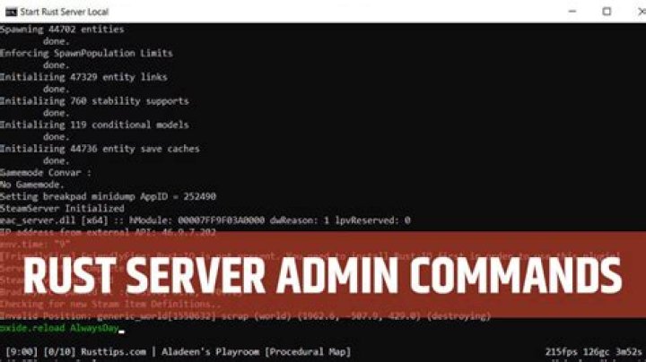 server admin commands rust