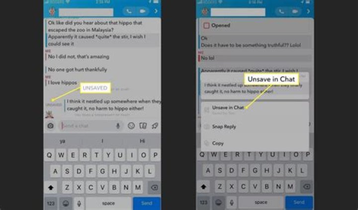 Snapchat | How to unsave messages