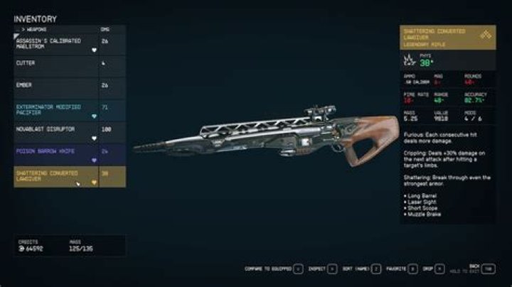Starfield: Difference Between Modified, Calibrated, & Advanced Weapons