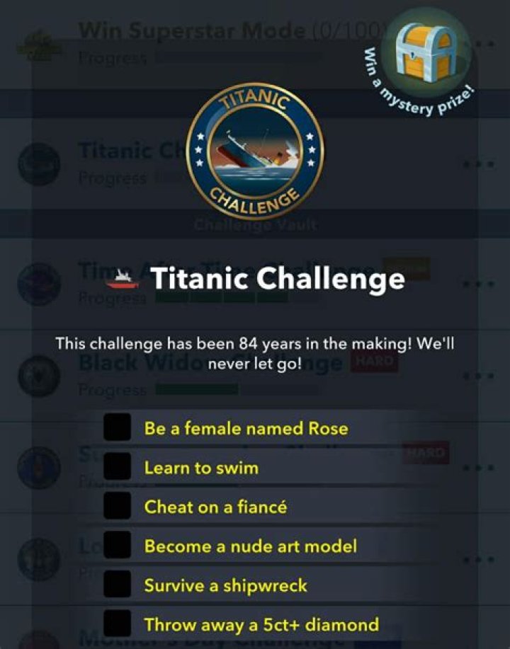 Titanic challenge Bitlife