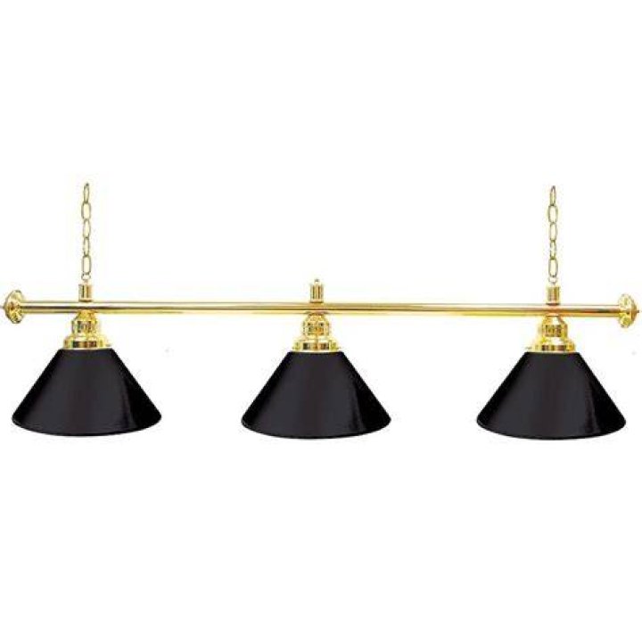 Trademark Gameroom Green Three Shade Gameroom Lamp, 60" (Gold Hardware)