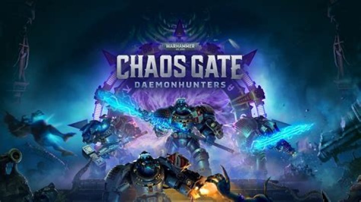 Warhammer 40,000: Chaos Gate - Daemonhunters preview assets featuring turn-based tactics gameplay, the base ship, and assorted shots of your customised four-man squads.