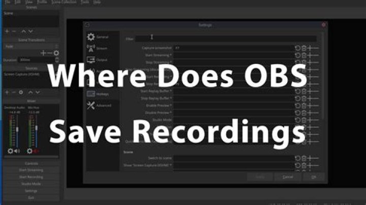 Where does OBS save recordings?