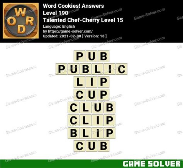 Word Cookies Talented Chef-Cherry Level 10 Answers Word Cookies Talented Chef-Cherry Level 10 Answers